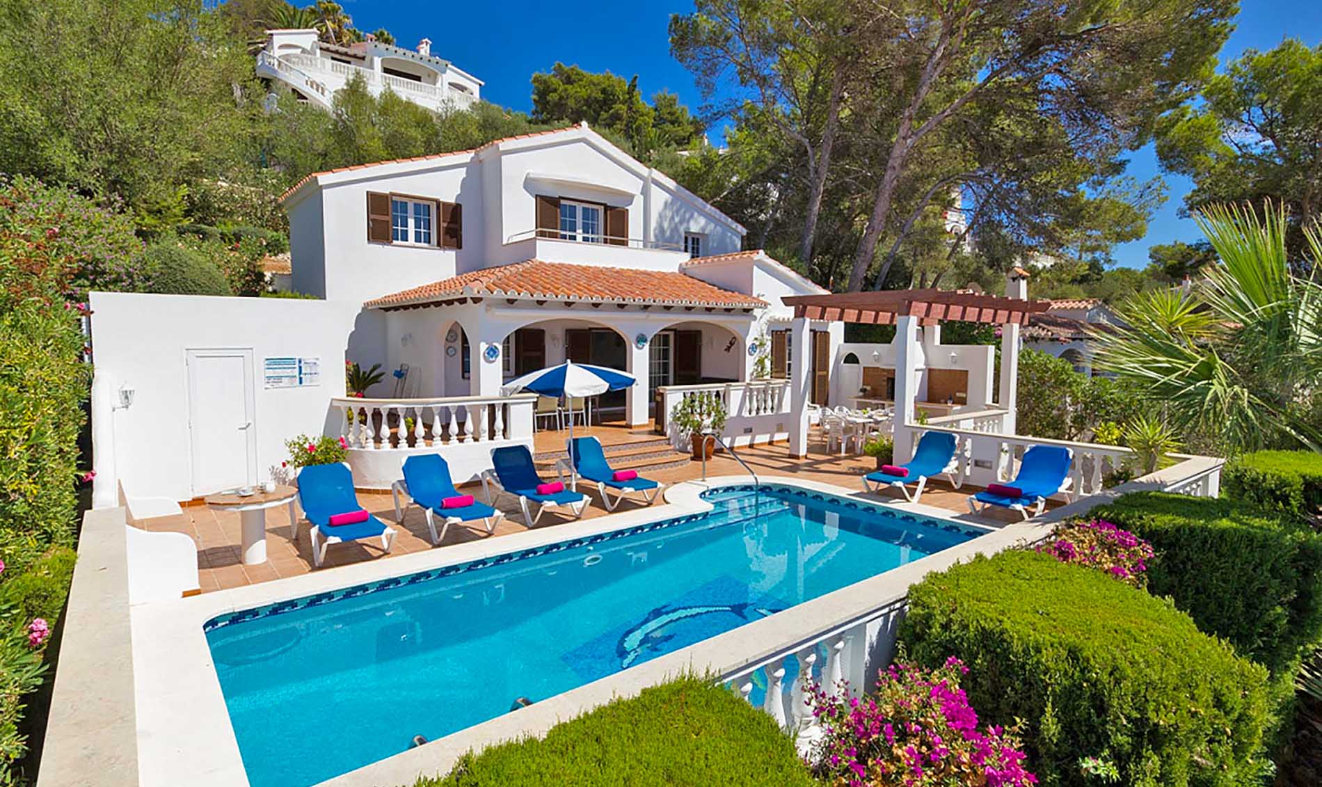 Villa familiare a San Jaime con vista su Son Bou e sul mare
